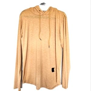 ZZSRJ Men's Casual Fashion Solid Color Long Sleeve T-Shirt with Hood